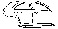 Mercedes-Benz A Class Hatchback 2019 - (right)Door+Side Skirt+Rear Fender (with Aerodynamic Package)