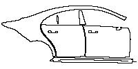 Mercedes-Benz CLA Coupe 2013 - (left)Door+Side Skirt+Rear Fender