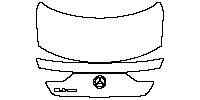 Mercedes-Benz CLA Coupe 2013 - Trunk Lid (without spoiler, with ''CLA 180'' emblem)