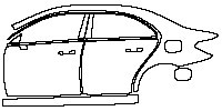 Mercedes-Benz A Class Sedan 2019 - (left) Door+B Pillar+Rear Fender+Side Skirt