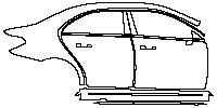 Mercedes-Benz A Class Sedan 2019 - (right) Door+B Pillar+Rear Fender+Side Skirt (with aerodynamic package)