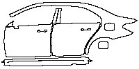 Mercedes-Benz A Class Sedan 2019 - (left) Door+B Pillar+Rear Fender+Side Skirt