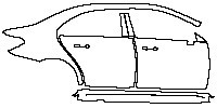 Mercedes-Benz A Class Sedan 2019 - (right) Door+B Pillar+Rear Fender+Side Skirt