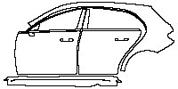 Mercedes-Benz A Class Hatchback 2020 - (left) Door+Side Skirt+Rear Fender