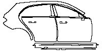 Mercedes-Benz A Class Hatchback 2020 - (right) Door+Side Skirt+Rear Fender (with Aerodynamic package)