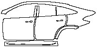 Mercedes-Benz GLE GLE Coupe 2021 - (left) Door+Side Skirt+Rear Fender