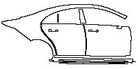 Mercedes-Benz CLA Coupe 2020 - (right) Door+Side Skirt+Rear Fender