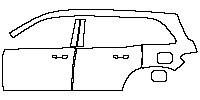 Mercedes-Benz GLB Exterior 2021 - (left) Door+Side Skirt+Rear Fender (without chrome door handle inserts)