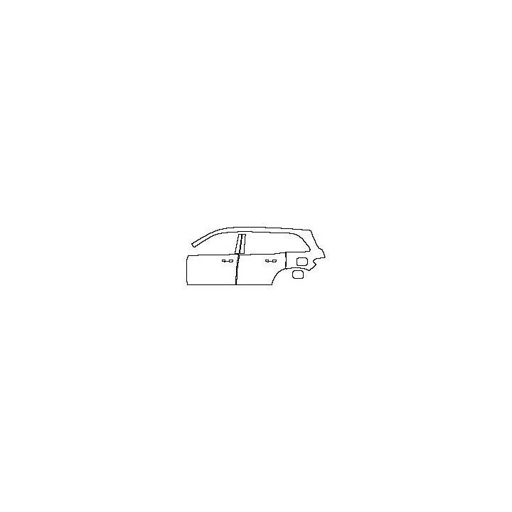 Mercedes-Benz GLB Exterior 2021 - (left) Door+Side Skirt+Rear Fender (without chrome door handle inserts)