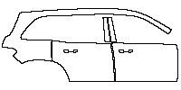 Mercedes-Benz GLB Exterior 2021 - (right) Door+Side Skirt+Rear Fender (without chrome door handle inserts)