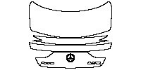 Mercedes-Benz CLA Coupe 2020 - Trunk Lid (without Aerodynamic package, with ''AMG'', ''CLA35'' emblems)