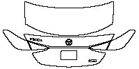 Mercedes-Benz C Class Sedan 2019 - Trunk Lid (with ''C2X0L'' ''北京奔驰''model emblem, without spoiler)