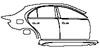 (right) Door+Side Skirt+Rear Fender