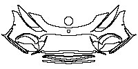 Mercedes-Benz SL AMG SL63 2023 - Bumper+Headlamp (with AMG Aerodynamics package, with 2 PDC)