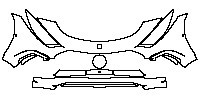 Mercedes-Benz SL AMG SL43 2023 - Bumper+Headlamp (with 2 PDC)