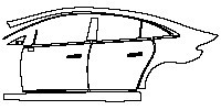 Mercedes-Benz EQE Exterior 2023 - (left)Door+Side Skirt+Rear Fender