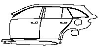 Mercedes-Benz C Class Estate 2015 - (left)Door+Side Skirt+Rear Fender (with Charging Port on rear fender)