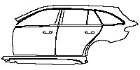 Mercedes-Benz C Class Estate 2015 - (left)Door+Side Skirt+Rear Fender