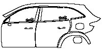 Mercedes-Benz GLC SUV 2016 - (left) Door+Rear Fender (with charging port on rear fender)
