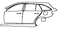 Mercedes-Benz C Class Estate 2015 - (left)Door+Side Skirt+Rear Fender (with Charging Port on rear fender)