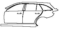 Mercedes-Benz C Class Estate 2015 - (left)Door+Side Skirt+Rear Fender