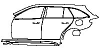 (left) Door+Side Skirt+Rear Fender
