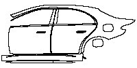 (left) Door+Side Skirt+Rear Fender