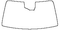Mercedes-Benz S Class Sedan 2021 - Windshield (with mirror and dotted area cutout, Edge exceeds the innder side of black cermic
