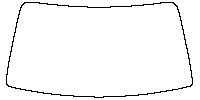 Mercedes-Benz S Class Sedan 2021 - Windshield (without mirror and dotted area cutout, Edge exceeds the innder side of black cerm