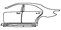 Mercedes-Benz S Class Sedan 2014 - (left) Door+Rear Fender+Side Skirt