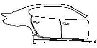 (right) Door+Side Skirt+Rear Fender