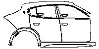 (right)Door+Side Skirt+Rear Fender