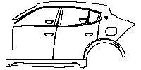 Maserati Grecale Trofeo 2023 - (left)Door+Side Skirt+Rear Fender