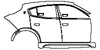 Maserati Grecale Trofeo 2023 - (right)Door+Side Skirt+Rear Fender