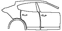 Maserati Levante Modena 2023 - (right)Door+Side Skirt+Rear Fender (without emblem on rear fender)