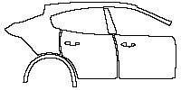 (right)Door+Side Skirt+Rear Fender