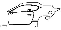 Maserati GranTurismo Modena 2023 - (left)Door+Side Skirt+Rear Fender
