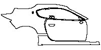 Maserati GranTurismo Modena 2023 - (right)Door+Side Skirt+Rear Fender