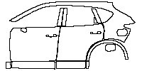 (left) Door+Side Skirt+Rear Fender
