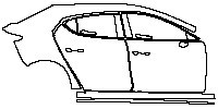 Mazda Axela (Mazda 3) Hatchback 2020 - (right) Door+Side Skirt+Rear Fender