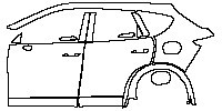 (left) Door+Side Skirt+Rear Fender