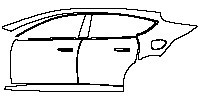 (left)Door+Side Skirt+Rear Fender