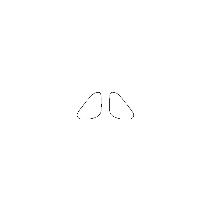 NIO EC6 Window 2023 - Rear Quarter (Edge ends at the inner side of dotted area)