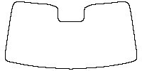NIO EC6 Window 2023 - Windshield (with mirror and dotted area cutout, Edge ends at the inner side of dotted area)