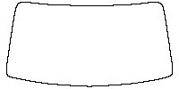 NIO EC6 Window 2023 - Windshield (without mirror and dotted area cutout, Edge ends at the inner side of dotted area)