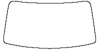 NIO EC6 Window 2023 - Windshield (without mirror and dotted area cutout, Edge exceeds the innder side of black cermic by 3mm)