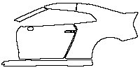 Nissan GT-R Base 2009 - (left) Door+Rear Fender+Side Skirt