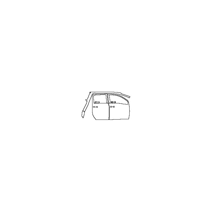 Nissan Titan Crew Cab 2020 - (right) Door+Rear Fender (without Black B-Pillars)