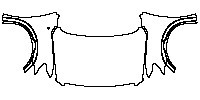 Nissan Titan Crew Cab 2020 - Hood+Fender (with antenna hole on fender, without mudguards)