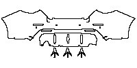 Nissan Sentra (US) S 2020 - Rear Bumper (without mudguards, with 4 PDC)